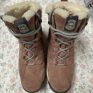 Timberland Boots - Women's 7.5 - Tan/Pink Color - Avia Inserts - GUC